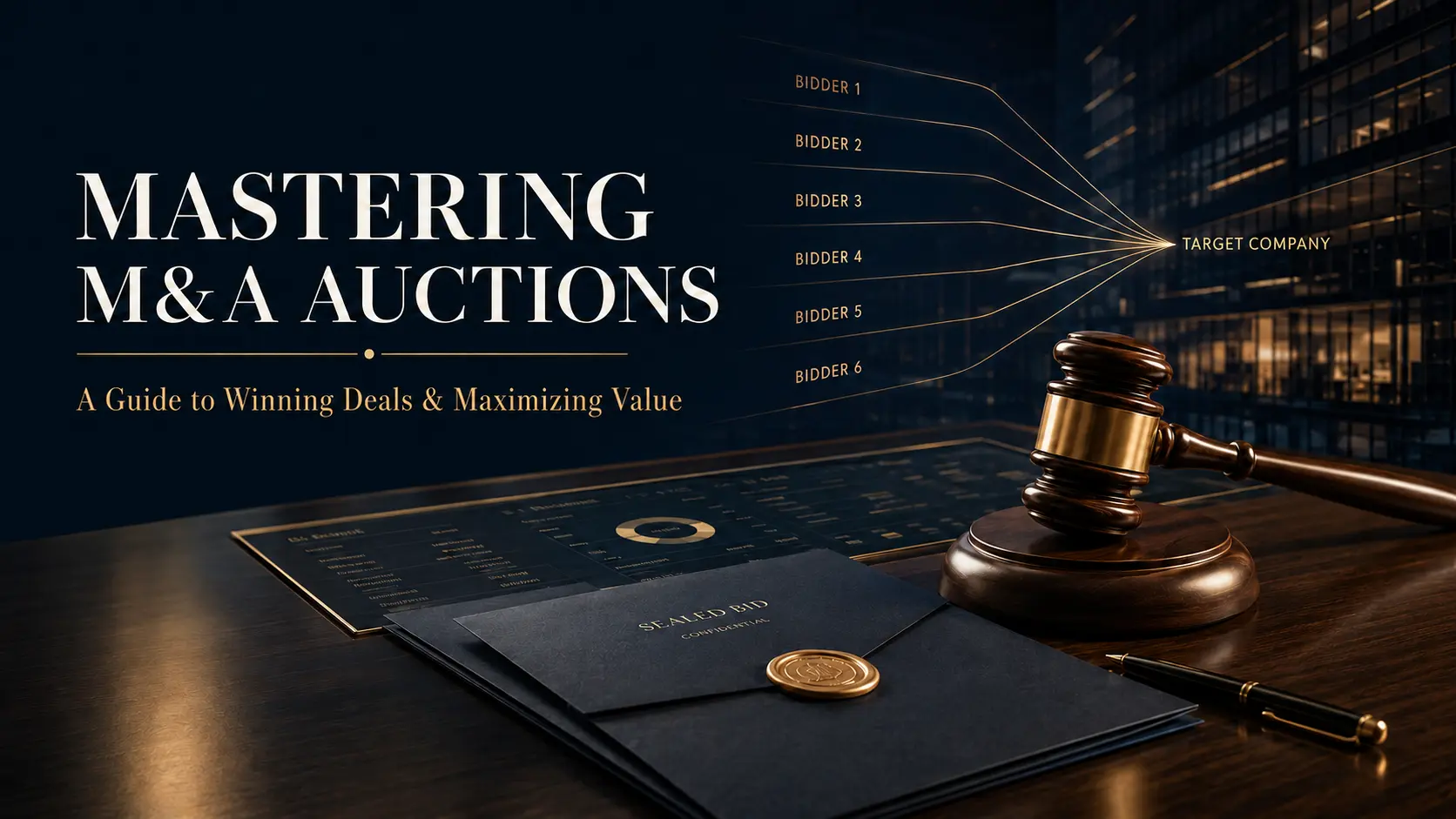 Mastering M&A auctions with multiple bidders competing for a target company