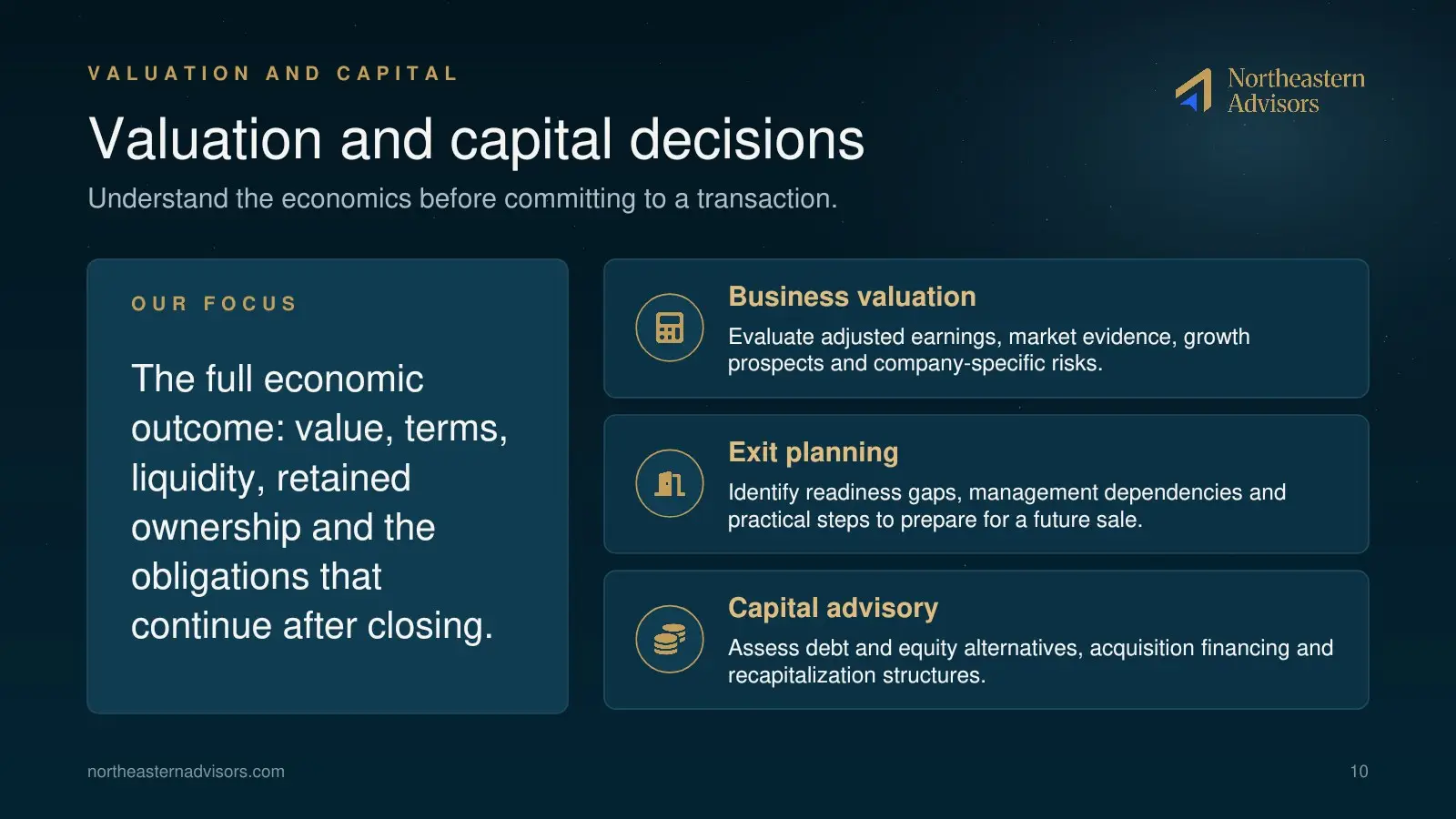 NEA Brochure page 10: Valuation and capital