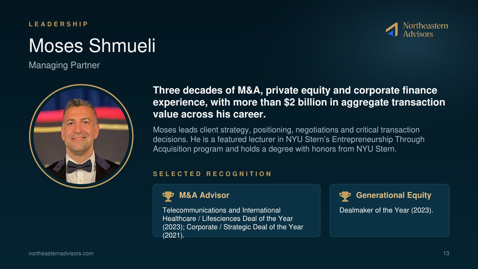 NEA Brochure page 13: Moses Shmueli